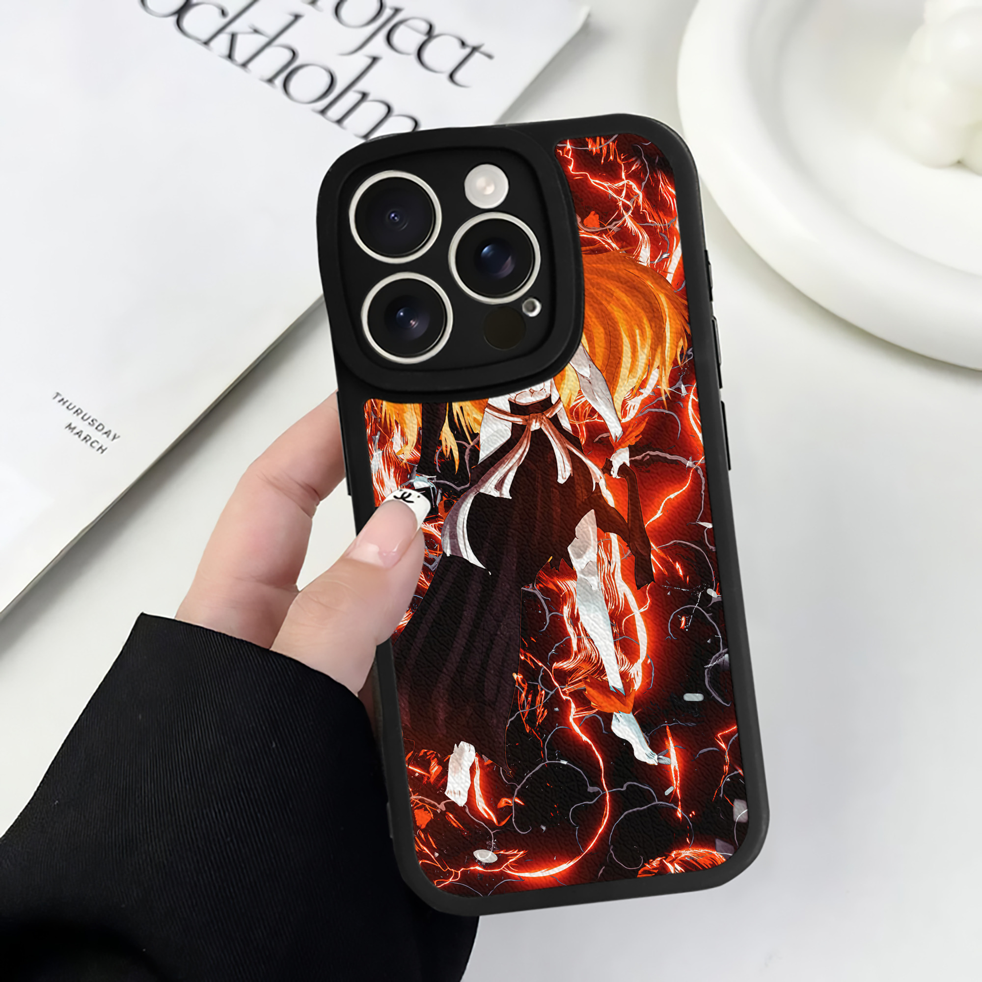 （画像用） ブリーチ BLEACH 【iPhone 16シリーズ対応】シリコンスマホケース（レザー調） 材質：シリコン